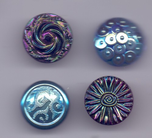 Vintage glass buttons - buttons, - 