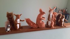 Completed Needle Felting  5 asstd Squirrels