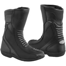 Men Motorcycle Long Touring Leather Boot Motorbike Boot UK Size Waterproof Shoes