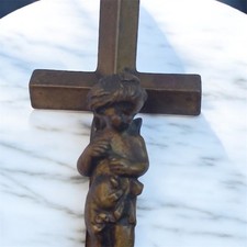 Antique Cross Bronze Angel