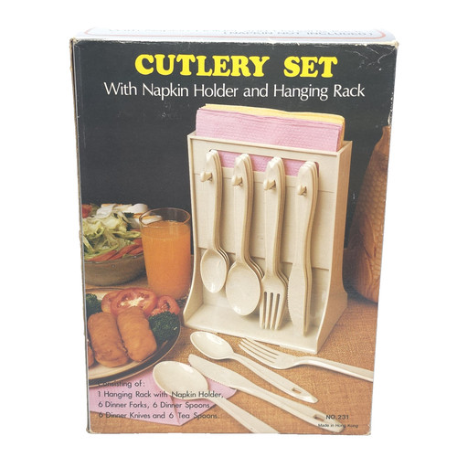 Vtg 1970s hanging - hanging, cutlery