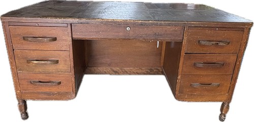 Walnut desk vintage wood - desk,,