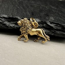 Gold Lion Charm - African Lion