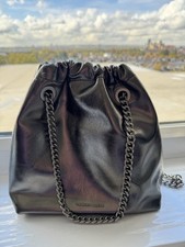 Charles & Keith New Top handle Chain Pewter wear bag