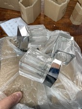 Ice Cube Three Way Bathroom Light with Chrome Finish.