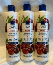 Avon Care Cherry Body Lotion 400ml x 3 antioxidants dry skin