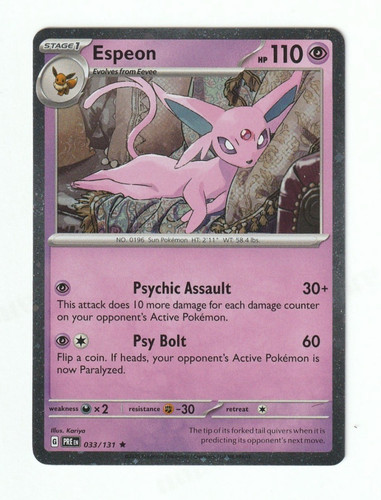 Pokémon tcg espeon 033 131 - pokémon, 033/131