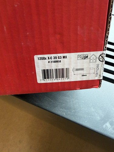 Hilti 39mm nails 1000pcs - hilti,
