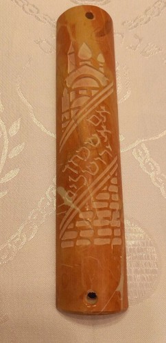 Mezuzah case natural coloured - case.,