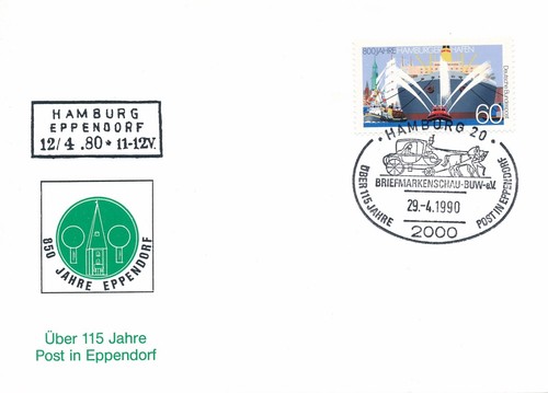 Postcard 850 years eppendorf - 850,