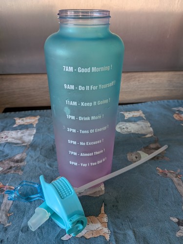 Large multicolour water - , bottle