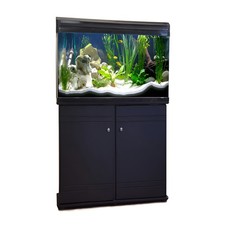 Aquarium Fish Tank & Cabinet Freshwater Tropical Filter LED Lighting 60cm / 80L