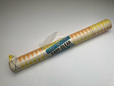 Roll of Orange / Yellow  Vintage MCM Vinyl Wallpaper 60s 70s Geometric