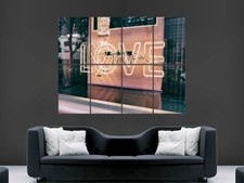 LOVE NEON LED SIGN WINDOW POSTER WALL ART PRINT IMAGE GIANT CLASSIC