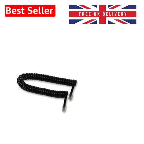 Coiled telephone handset cable - telephone,