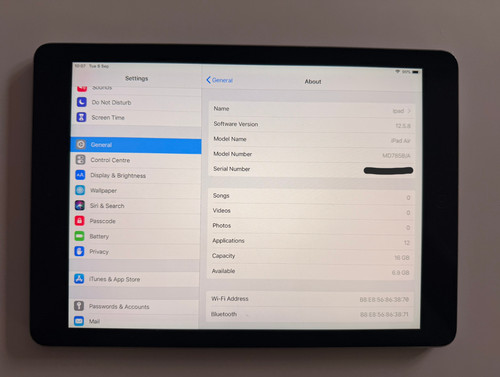 Apple ipad air 1st - apple, 16gb