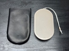 B&O Beoplay P2 Portable Bluetooth Speaker + Genuine Leather Cover - Sand Stone