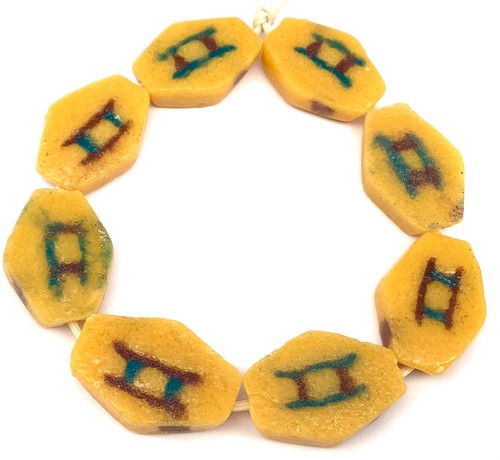 Ghana recycled glass mustard - recycled,