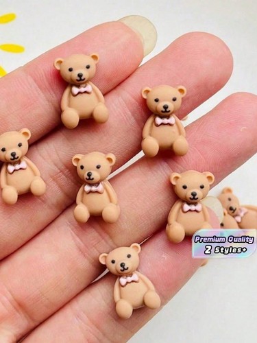 10pcs mini cartoon bear - mini, resin