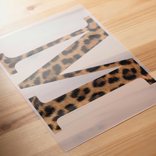 Iron leopard print initials - leopard,