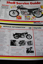 Shell Motorcycle Service Sheets - Honda - Suzuki - Yamaha - Kawasaki + Others