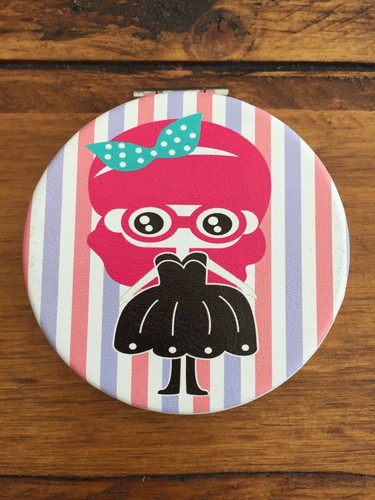 Funky girl compact mirror - girl,