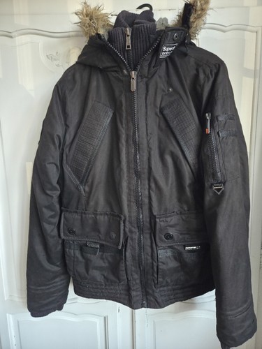 Mens superdry black - black, heavy
