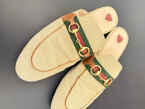 Gucci princetown beige canvas - beige,
