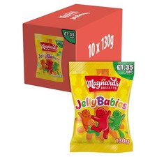 Maynards Bassetts Jelly Babies Sweets Bag Pack of 10 x 130g