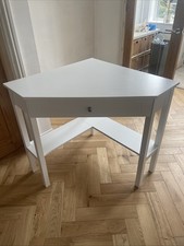 White Corner Desk Dressing Table Vanity With Drawer