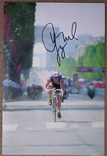 greg lemond looks to win third tour de france nearing the end signed 12x8 photo