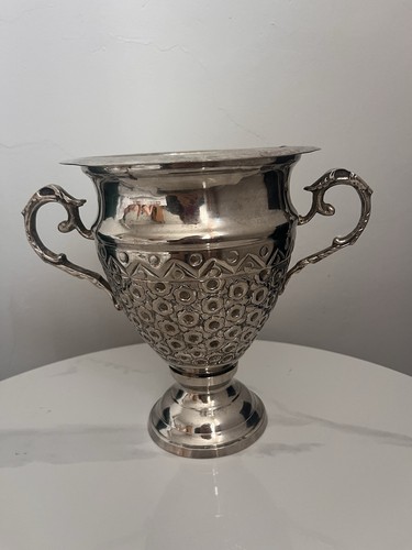 Silver plated urn with - plated, two