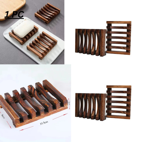 Bamboo wooden soap dish - wooden,