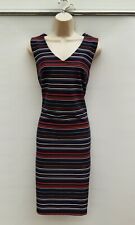 PENCIL ,SHIFT DRESS,BLUE,RED,WHITE STRIPE,60S,70S,80S,90S VINTAGE STYLE,SIZE 20