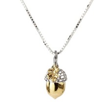 GOLD PLATED ACORN 925 STERLING