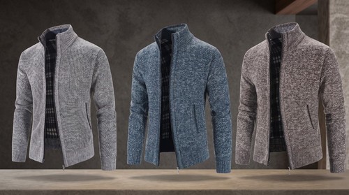 Mens fleece lined cable - fleece,