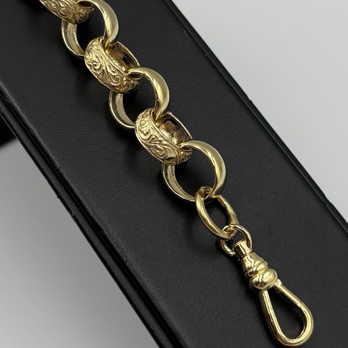 9ct gold silver belcher - 9ct,