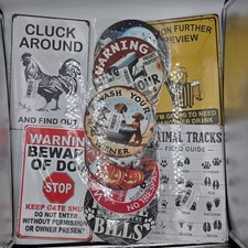 10x Assorted Funny Metal Tin