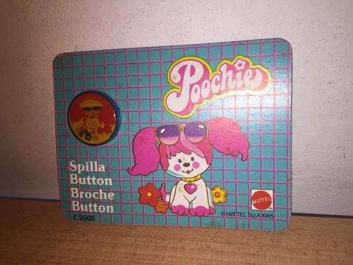 Mattel poochie brooch button - mattel,