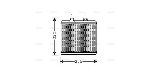 Ava cabin heater - heater, core