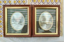 Pair Vintage Framed Miniature