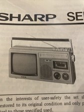 10P-28H  Sharp TV Television Radio Cassette Service Manual vintage  - Sharp 10