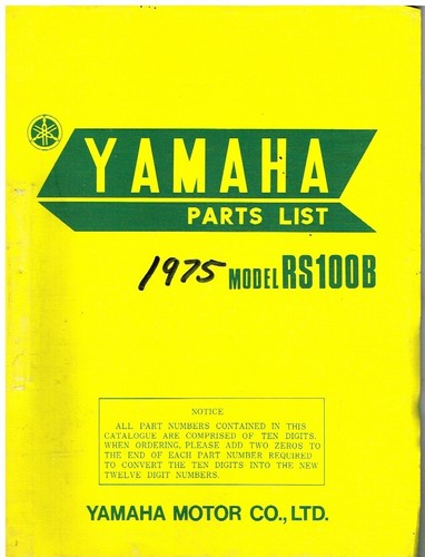 Yamaha rs100b - rs100b, (1974-75)