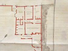 1834 Nottingham Park Street Friar Lane 2 page Vellum Deed Indenture Colour Plan