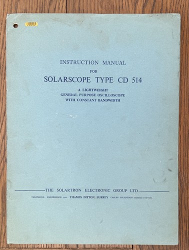 Solartron cd514 solarscope - solartron,