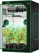 VIVOSUN S448 4x4 ft Grow Tent, 120*120*200cm Reflective Mylar,600D Oxford Fabric