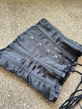 Vollers Black Satin Corset For Waist Training Size 22 inch ( uk 4-6 womens)