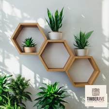 Handmade Hexagon Wall Shelf