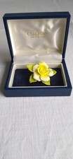 Coalport china brooch single - coalport,