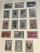 French Stamps 1962 Collection